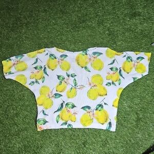 Women's Short Sleeve Crop Sweater Tee Made In Italy Laggia De Tessitori